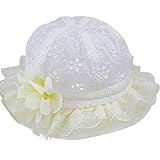 Voberry Lovely Baby Girls Princess Summberフラワーレースキャップサンハット カラー: イエロー