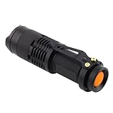 WAYLLSHINE 7W 300LM Mini CREE LED Flashlight Torch Adjustable Focus Zoom Light Lamp for Riding, Camp