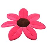 ノーブランド品 　全6色　6ヶ月未満　赤ちゃん　折り畳み式　花の形　柔らかい　バスタブ　マット - レッド