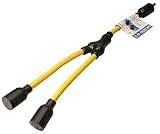 Coleman Cable 09022 12/3 Generator Cord Adapter Splitter, L5-20P to (2) L5-20R [並行輸入品]