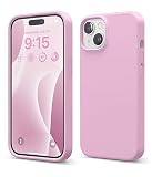 【elago】iPhone15用 シリコン スマホケース - 耐衝撃・指紋防止・サラサラ手触り ホットピンク