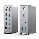 Macbook Pro/Air専用 14-IN-2 ドッキングステーション Type c Dock 3画面モード トリプルディスプレイ対応 MST機能 4K＠60Hz HDMIポート 100W出力 10Gbps USB-Aポート USB-Cポート USB3.2 Gen2対応 1Gbps イーサネットポート 3.5mm オーディオジャック microSD＆SDカード スロット搭載
