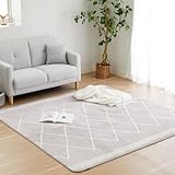 ベルーナ(BELLUNA) ラグ カーペット 厚手 3畳 2畳 1.5畳 洗える 撥水 はっ水機能付き オールシーズン ホットカーペット対応 床暖房対応 快適 軽量 ウォッシャブル 滑りにくい おしゃれ (556234-203)