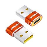 HOWJIM USB Type-C 変換アダプタ 2個セット 超小型 USB 2.0 急速充電 480Mbpsデータ転送 USB-C (メス) to USB-A (オス) 変換アダプタ OTG対応 アルミ合金外装 Ma-c Book Pad Pro Phone 15/16/17 Pro Max G-alaxy スマートフォン タブレット ノートパソコンなどType-C機器対応 オレンジ