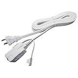 15 Ft. Indoor Household Extension Wire Cord with Tri-outlets & Safety Cover. White [並行輸入品]
