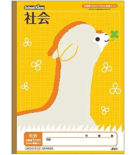 Amazon | アピカ スクールキッズ A4ワイド社会 方眼 10冊セット