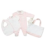 [アルマーニベビー] ARMANI BABY ベビー服 5点セット (半袖ロンパース・長袖カバーオール・ スタイ・ぬいぐるみ・バッグ) VK8124APK 6Mサイズ