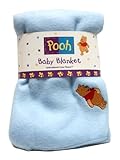 Disney Pooh Fleece Baby Blanket Throw with Embroidery by Crown Crafts [並行輸入品]