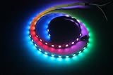 Involt ws2812b LEDストリップ個別にアドレス可能60led / M 3.2 Ft 1 Mなし、防水柔軟なDIY装飾、DC 5 V withスマートICチップ内蔵セルフ粘着