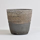 信楽焼 白ゆう掛分切立 山野草鉢 3号 幅8cm×高さ8cm