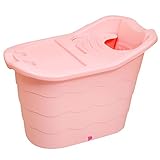 WENJUN プラスチック製の浴槽の厚いプラスチックの家のバスタブの浴槽の浴槽の浴槽大人の浴槽の子供の浴槽の熱浴槽 ( 色 : ピンク ぴんく , サイズ さいず : 98*59*66 cm )