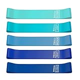 YINKE トレーニングチューブ ストレッチバンド 筋トレゴム ゴムバンド 強度の異なる5本のゴムバンド (ブルーセット)