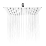 12インチ超薄型スクエアステンレススチールレインフォールシャワーヘッドトップシャワー
