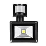 led投光器 人感センサー付き 6000K 昼白色 10w 20w 30w 投光器 屋外 防犯・照明・玄関・屋根灯 防水IP65 省エネ 自然に優しい (10w)