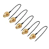 uxcell ピグテールケーブル 変換ケーブル WiFi用アンテナRF1.13 SMAオスコネクター 長さ10cm 5本入