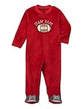Little Wonders Infant Boys RedフリースFootballスリーSleep & Playパジャマ カラー: レッド