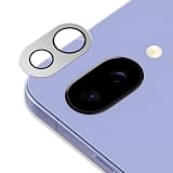 対応 Google Pixel 9A用 カメラ保護 ガラスフィルム 硬度9H 強化ガラス グーグルピクセル 9A カメラフィルム 衝撃吸収 飛散防止 全面保護 薄型 露出オーバー防止 アルミ合金 カメラカバー 高透過率 自動吸着 気泡ゼロ 汚れ防止 貼り付け簡単（シルバー）