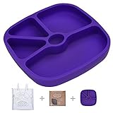 Silicone Baby Suction PlateTOPQSC Infant Toddlers Kids Non-skid Tray Portable Place Mat fits Most Hi