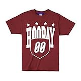 HOORAY(フーレイ) ダンス 衣装 ヒップホップ エンブレム Tシャツ L ワインレッド