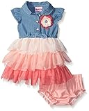Nannette Little Girls Chambray Dress Blue 0-3 Months [並行輸入品]
