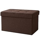 山善(YAMAZEN) リビング収納スツール ワイド 70×38cm ダークブラウン LS-D70(DBR)