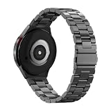 ワンタッチ バンド ステンレス製 Galaxy Watch 6 40mm 44mm/Galaxy Watch 6 Classic 44mm 47mm 対応 隙間がないバンド 交換金属ベルト ビジネス風 調整工具付き コンパチブル Galaxy Watch 5/4 40mm 44mm/Watch 4 Classic/Galaxy Watch 5 Pro 45mm バンド (ブラック)