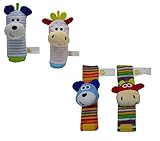 Acekid ベビー用手首につけるガラガラ 手足 幼児 ベビーソフト知育おもちゃ