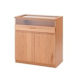 天然木アルダー コレクションキャビネット 幅80cm ナチュラル