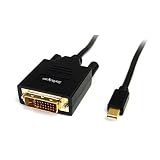StarTech.com Mini DisplayPort - DVI 変換ケーブル/1.8m/mDP 1.2 - DVI-Dビデオ変換/1080p/ミニディスプレイポート - DVI シングルリンク映像コンバータ/パッシブアダプタケーブル/Mini DP または Thunderbolt 1-2 搭載 Mac & PC をDVIディスプレイに接続 MDP2DVIMM6