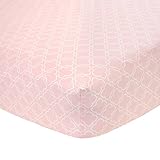 Carter's Cotton Fitted Crib Sheet, Pink Trellis by Carter's