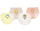 JIEYA ベビーガールズ幼児4パックコットントレーニングパンツ下着 (130cm（5～6歳）, 4pack)