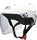 [リード工業] バイク用ハーフヘルメット ZORK (ゾーク) ホワイト 大きめフリー (60~62cm 未満) -