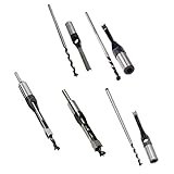 Baosity ドリルビット　5セット　スクエアホールソー　HSS材　8mm/9.5mm/10mm/12mm/16mm　チゼル　木工ツール　