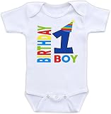 Birthday Boy – キュート最初誕生日ベビーボディスーツ US サイズ: 6L