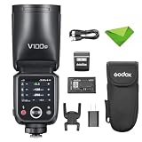 【Godox正規代理店】Godox V100-C V100C 100Ws TTL フラッシュCanon カメラ用,400 フルパワーフラッシュ スピードライト、1.7 秒リサイクル時間、2.4G ワイヤレス、外部タッチスクリーン フラッシュ付き