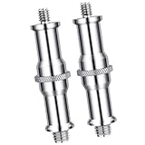 スピゴット アダプター ネジ カメラ 三脚 フラッシュ ライトスタンド 撮影 2個セット (2個)