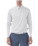 [スリクソン] 吸汗速乾 UVCUT ストレッチ ウェーブフォームパターン ジャカード ゴルフ 4FLS05M メンズ WH00(ホワイト)