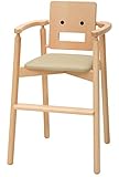 超カワイイ！しかくいスマイルマークのチャイルドチェア(ベージュ)安心の日本製で業務用途にも対応