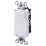 Leviton 5604-2T 15 Amp, 120/277 Volt, Decora Rocker 4-Way AC Quiet Switch, Residential Grade, Ground
