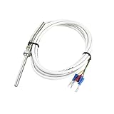 uxcell　熱電対センサー　プラスチック製シールドシルバートーン　-80C ー300C　 PT100移動型　1.9M