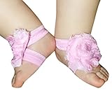 Elevin(TM) 0-12M Baby Toddler Infant Girls Sock Sandals Barefoot Toe Blooms Shoes (Pink) by Elevin(T
