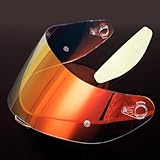 Wayocfei agv K1 シールド + 防曇レンズ,【適合：K1 S/K3 SV/K5 S/K5】ヘルメット・バイザー 紫外線 吸収 バイク用 ヘルメットアフターマーケット交換 (透明REVOレッド+Film)