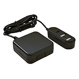 ラスタバナナ iPhone スマホ iPad タブレット対応 コンセントが遠くても届くUSB 充電用USBポート AC充電器 1.2m 3.4A USB-Aポート タイプC コンセント充電器 USB-A Type-C 3台同時充電 ブラック R12AC2A1C3A01BK