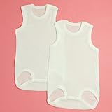 ラ・モルフェ　フライス肩ボタン 袖なしボディスーツ2枚組 ベビー肌着 (80cm, ホワイト)