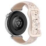[SumNeol] 18mm バンド Huawei Watch GT6 41mm/GT5 Pro 42mm/GT5 41mm/GT4 41 mm/Huawei Watch 5 42mm 対応 交換ベルト シリコン素材 バックル付き 替えベルト通気性 軽量 調整可能 ファーウェイ スマートウォッチ GT6 41 mm/GT 5 Pro 42 mm/5 42 mm 用 (スターライト/ブラウン)