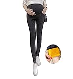 Spinas (スピナス) マタニティ レディース アンクル 丈 デニム 調 レギンス パンツ くるぶし丈 後期まで着用できる 選べる 裏起毛 あり なし ストレッチ 全２色（ブラック/ブルー）