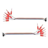 Dolity ジャンパー線　テストフッククリップ　赤色デバッグロジックアナライザ 　10チャンネル　テストフッククリップ　交換性　便利性