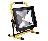 LED 投光器 50W 充電式 ホワイト(6500K) 5750LM バッテリー内蔵 長時間点灯可能 地震 防災対策 災害現場に大活躍 ポータブル式で運びやすい