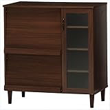 不二貿易 リビング収納 アルト キッチンキャビネット ダークブラウン 96604