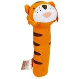 ベビーソックスおもちゃWrist Rattles baby rattlesソフト動物赤ちゃんHand Rattleおもちゃ早期開発おもちゃTigerスタイルカラーオレンジ